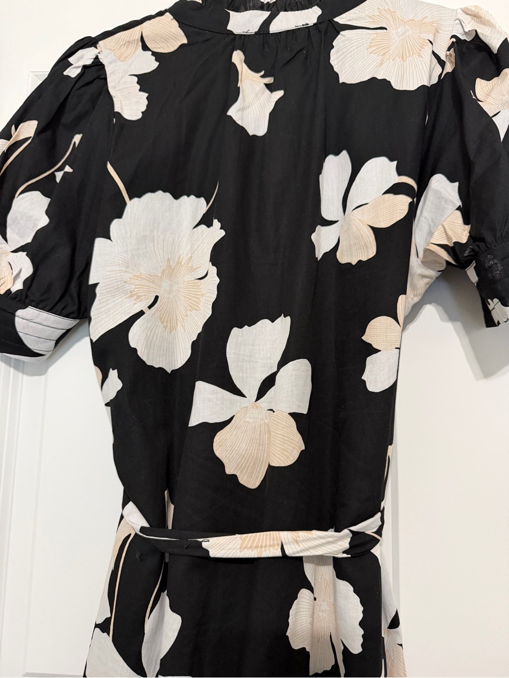 Sugarlips Medina Floral Giles Black & Cream Floral Button-Front Midi Dress - Picture 4 of 5